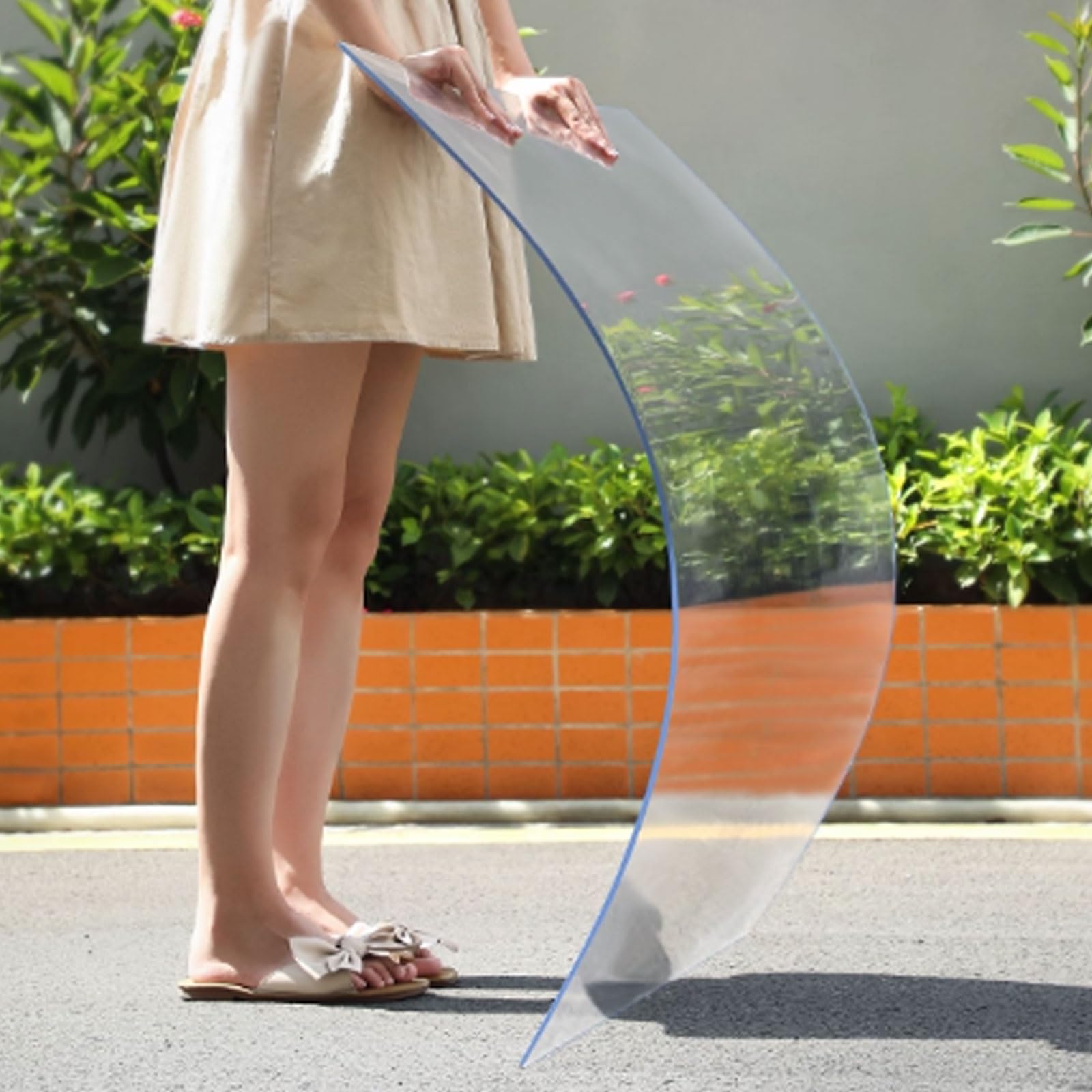 Policarbonato Placas Transparente para Invernadero, 1mm Techo de Metacrilato Plancha, Lámina de Metraquilato Plástico para Jardin Terraza Exterior(50x1000cm)