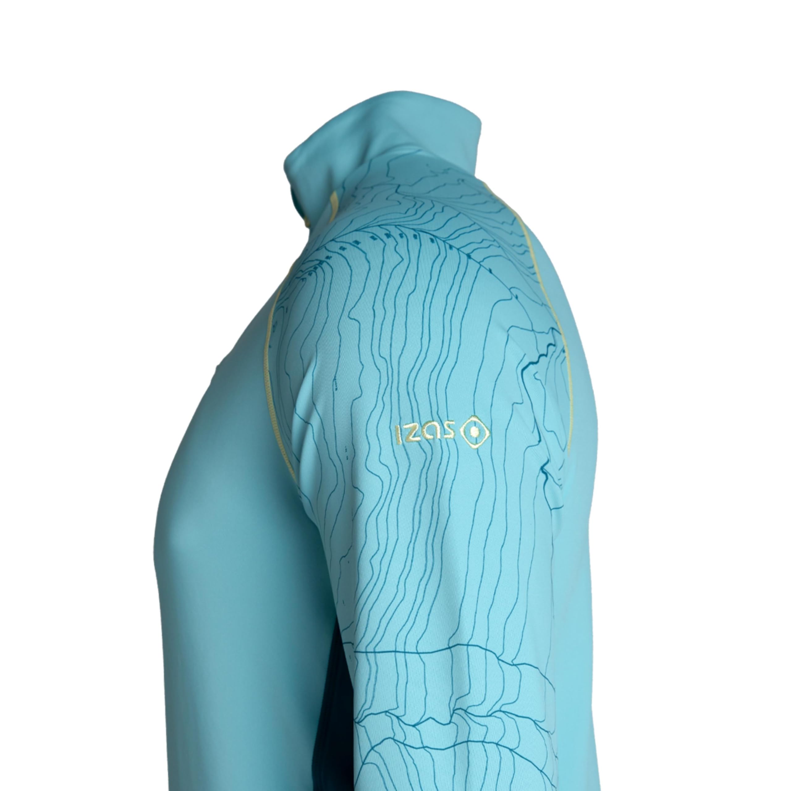 Izas Salem M Camiseta Técnica DE Manga Larga para Hombre Polar Stretch para Entrenamientos y Rutas Outdoor en Climas Fríos, Bi-elástica, Transpirable, Secado Rápido, Cuello Alto Cremallera