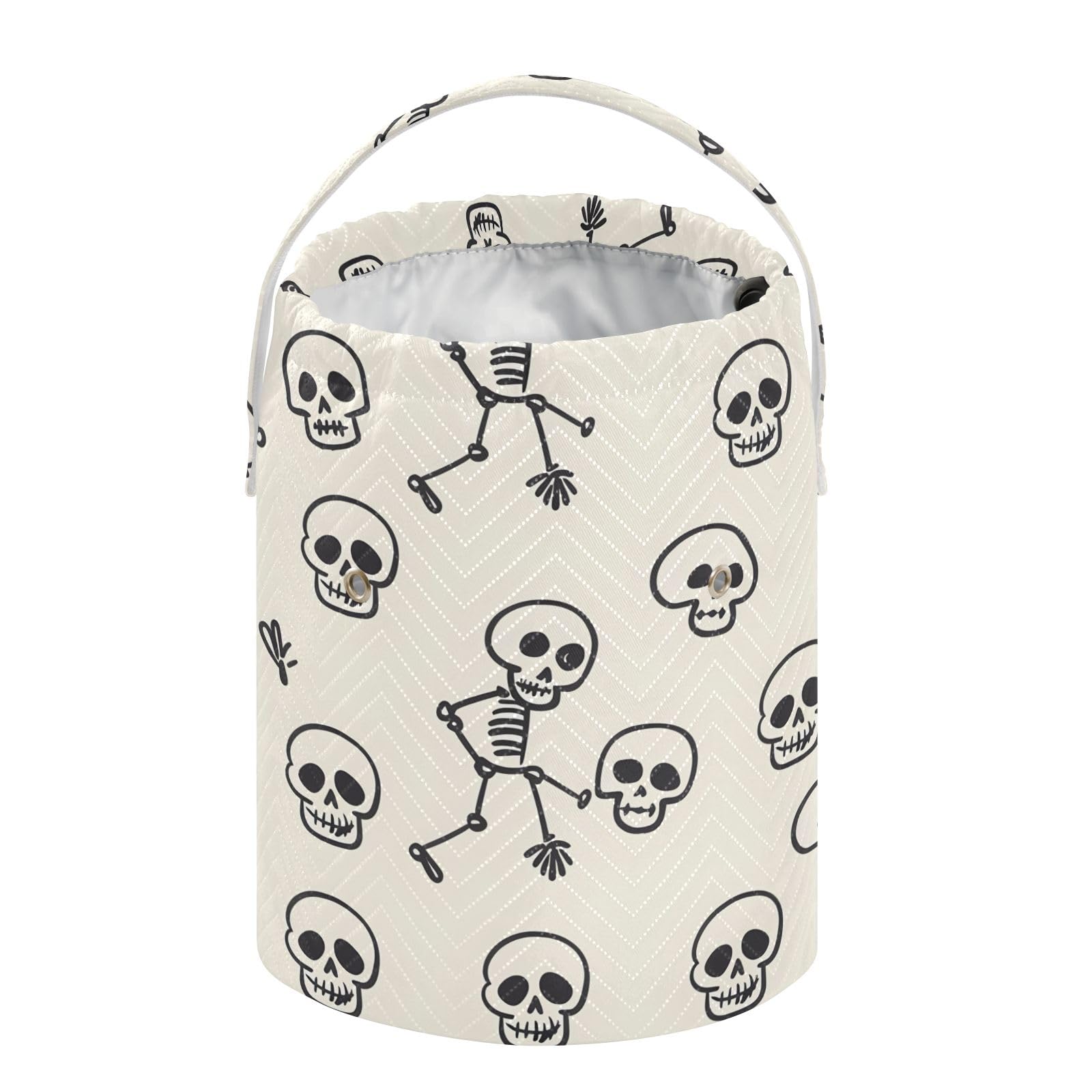 Yarn Storage Bag Small Crochet Bag Knitting Bag Organizer Skeleton Cartoon Style Yarn Bags for Crocheting Basket