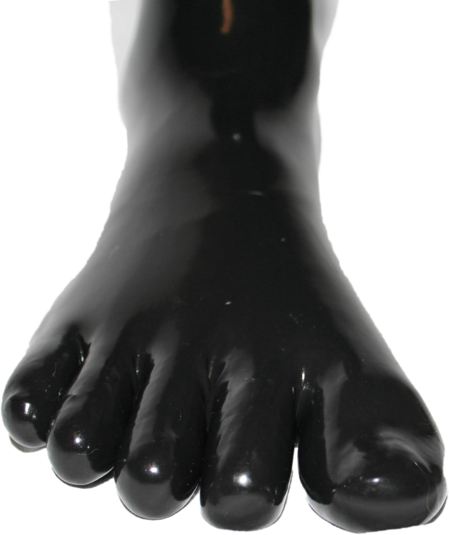 Rubberfashion very long latex toe socks, latex toe socks up to the calf not chlorinated for women and men pair