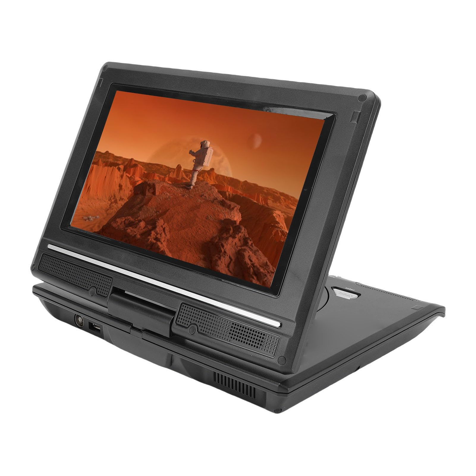 Annadue Tragbarer 9,8-Zoll-DVD-Player mit HD-Schwenkbildschirm für Auto und Kinder, Eingebauter, Zwei Lautsprecher, Unterstützt FM/USB/SD-Karteneingang, AV-Ausgang und Mehrere Disc- (EU)