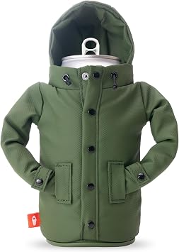 Puffin The Raincoat Insulated Can Cooler for 12 & 16 oz Cans - Olive Green