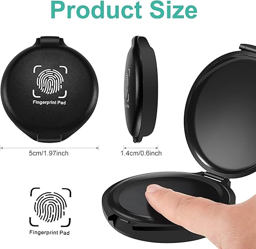 Miniatura 2 de Almohadillas de tinta de huellas dactilares, almohadillas de tinta de huellas dactilares, almohadilla de tinta negra, almohadilla de sello para