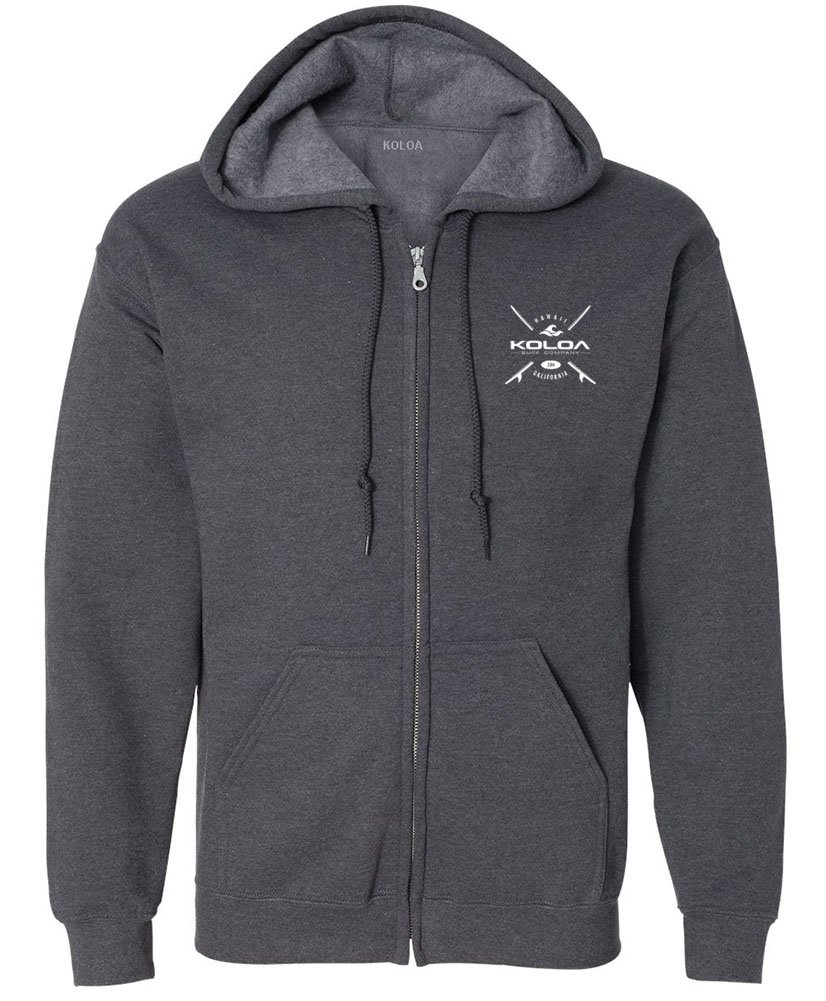 Koloa Surf Graphic Logo Zipper Hoodies - Hooded Sweatshirts. in Sizes S-5XL