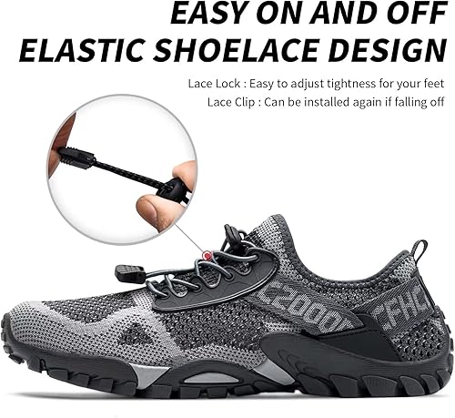 Vista 4 de SOBASO Zapatos de agua para mujeres y hombres, secado rápido, para natación, playa, zapatos acuáticos para deportes acuáticos, buceo, senderismo