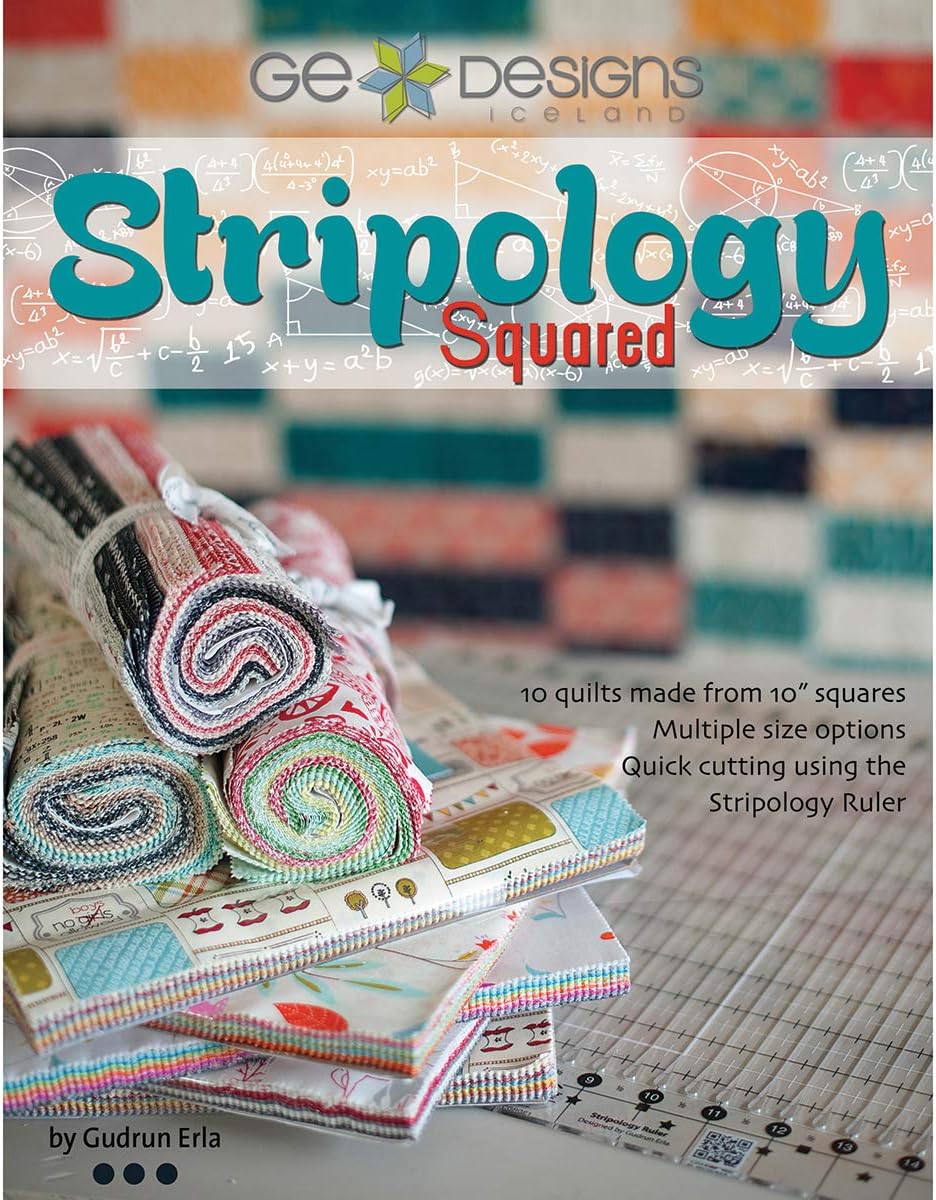 G.E. Designs Stripology Squared, Full Color Softcover Quilt Pattern Book