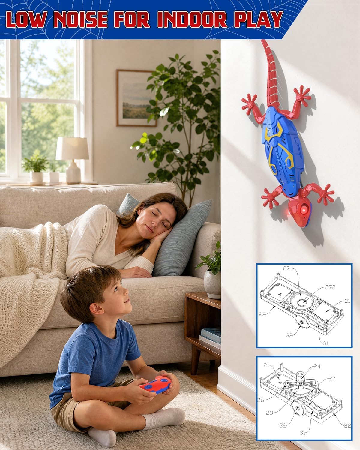  Wall Climbing Gecko RC Toy Birthday Gift for Boys & Girls Ages 3-12 thumbnail