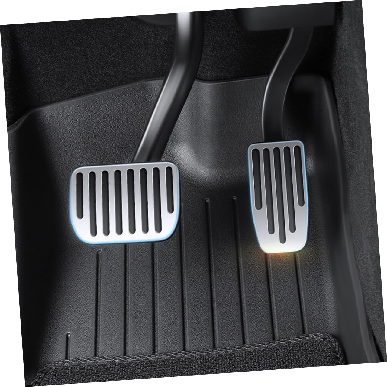 2Pcs Slip Car Brake Pedal Pads Compatible with Tesla Model Elegant Foot Pedal Covers for Enhanced Driving Confidence and Aesthetic Protection