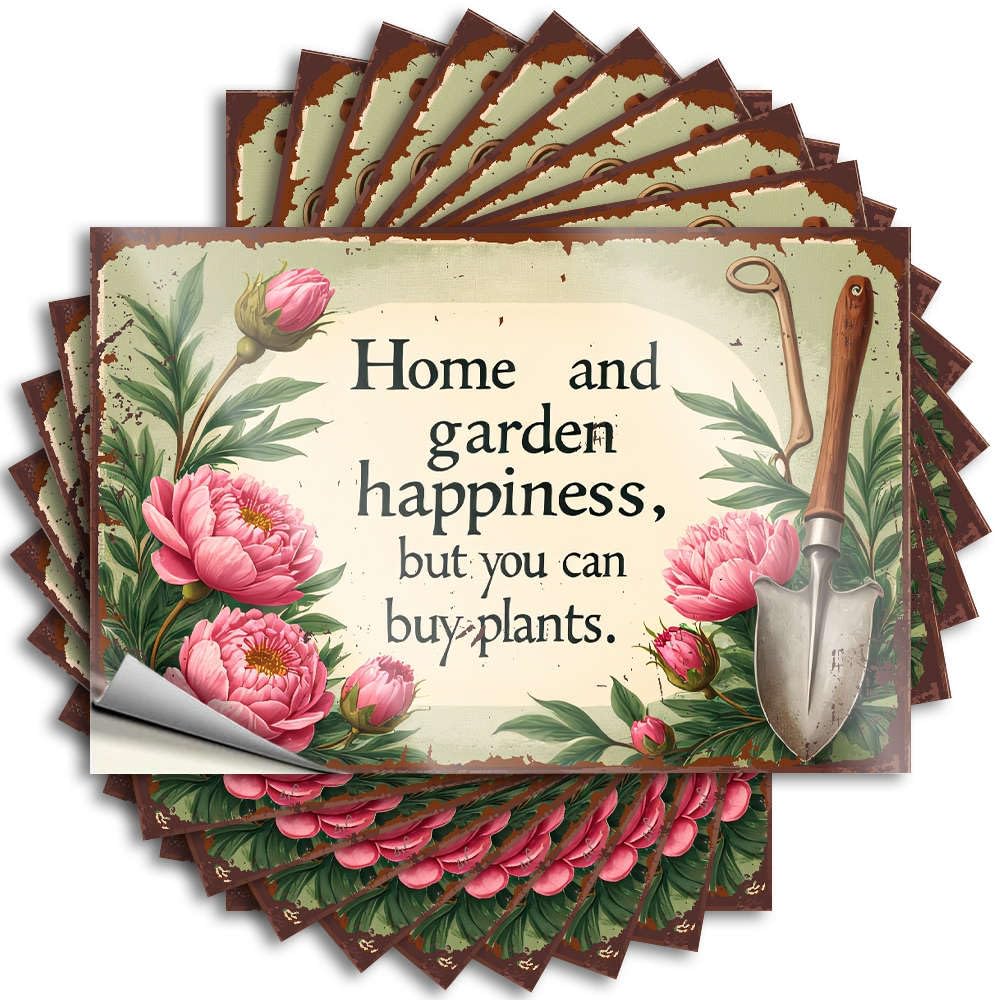 Cool Wall Decor Dart Sticker - Home and Garden Happiness. Bottle Waterproof Vinyl Sticker(8X12CM)