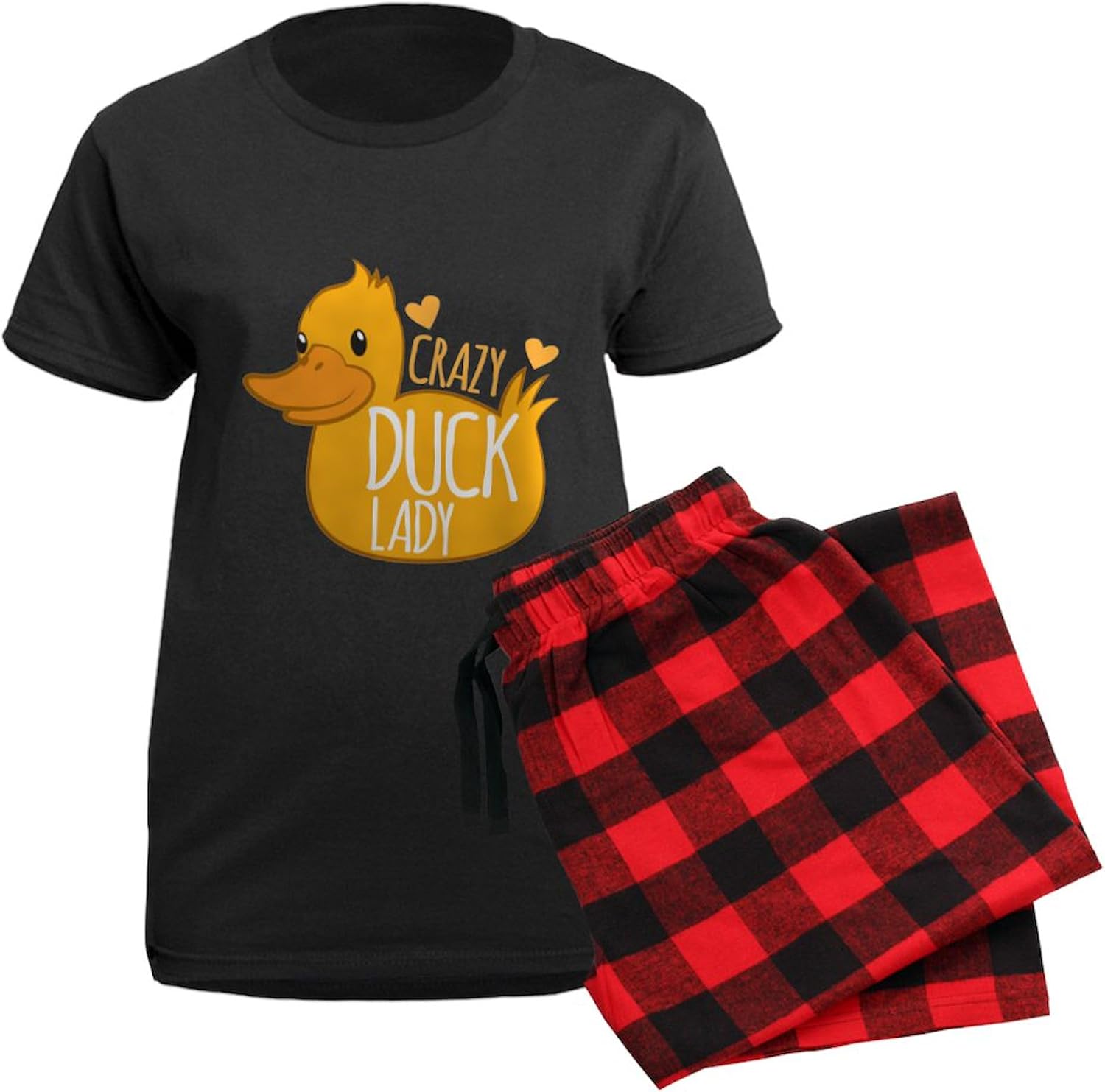 CafePress Crazy Duck Lady Pajamas Womens Novelty PJ Sleepwear