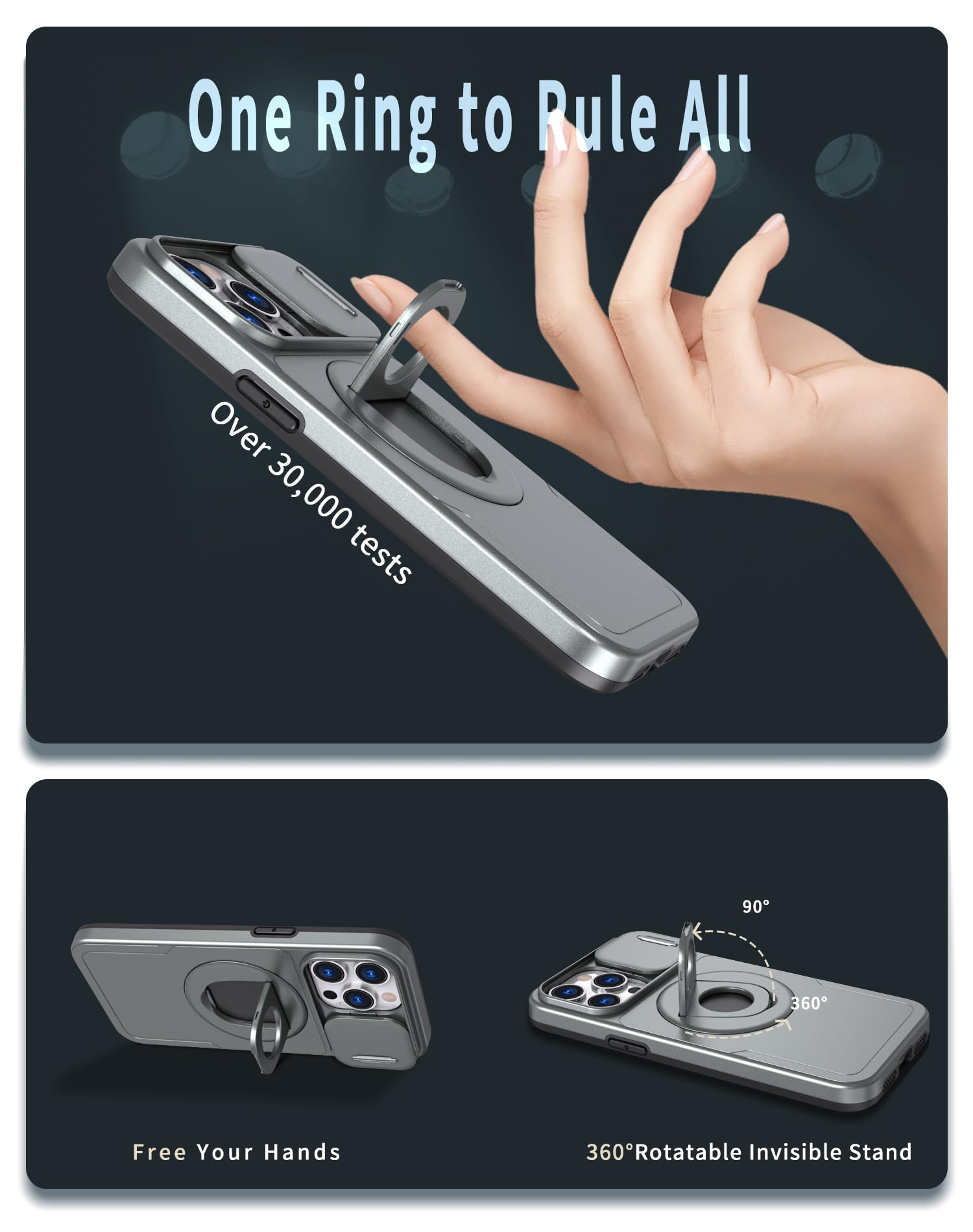 Custodia Magnetica In Metallo A 360 Gradi Per IPhone 16 15 14 13 12 11 - Foto 8