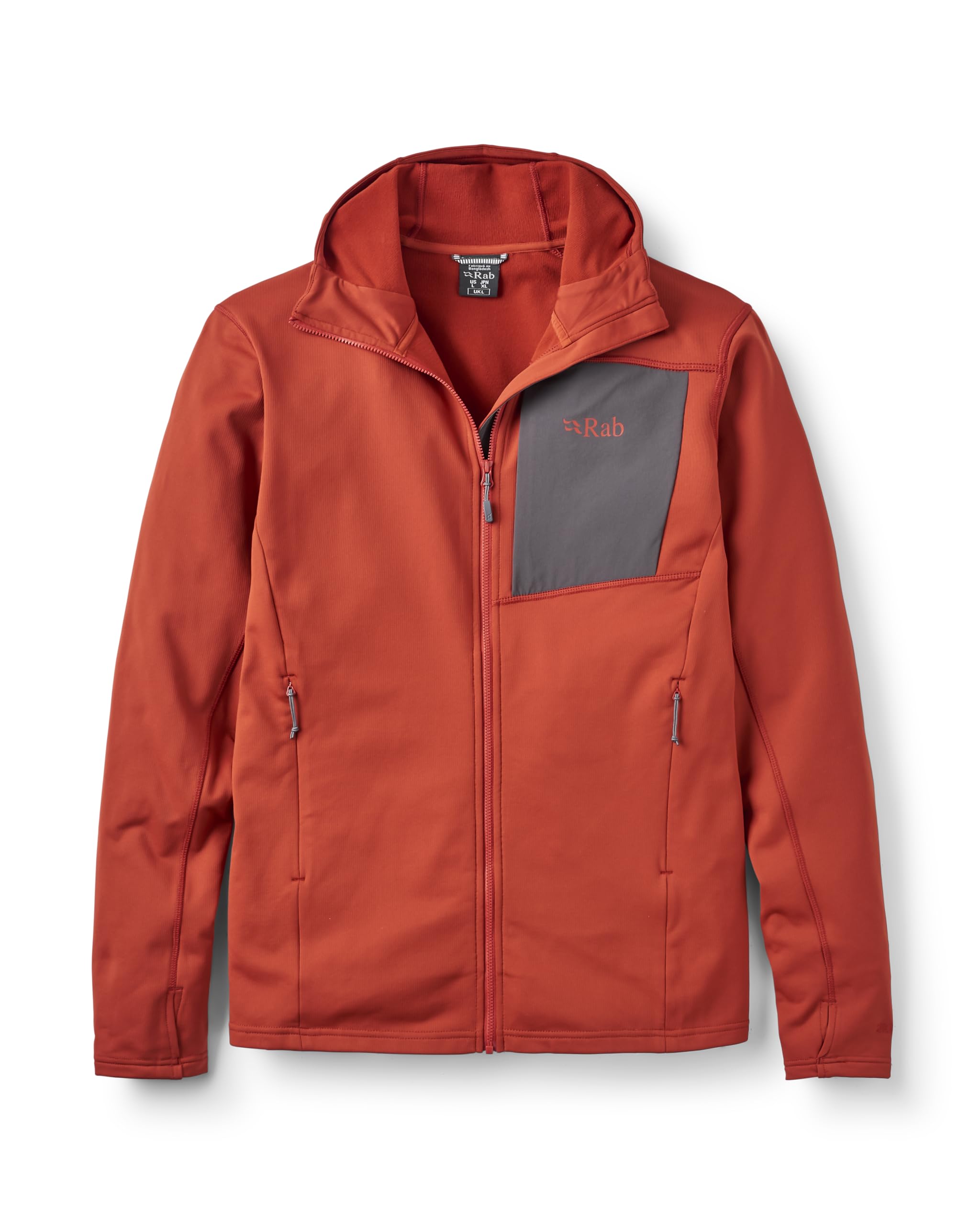 Rab Men's Tuscan Red Superflux Hoody - Lightweight Fleece Jacket For Trekking & Climbing - Medium