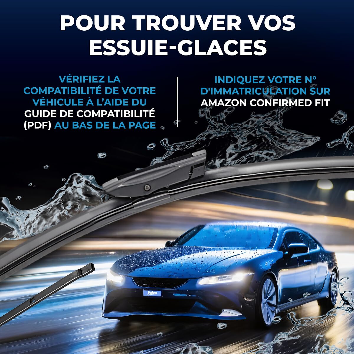 Valeo Silencio x2 Balais d'Essuie-Glace VF810 - Avant - 550 mm / 475 mm