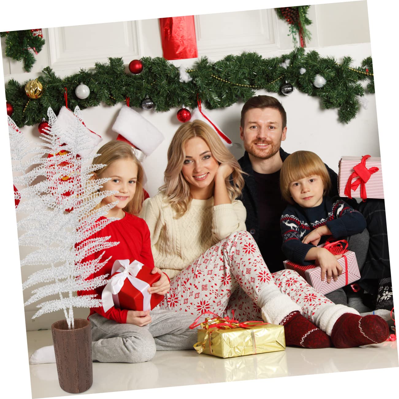 12 Branches Artificielles Dorées Pour Décoration Noël - DIY Sapin, Couronne, Couleur Chaude - 2