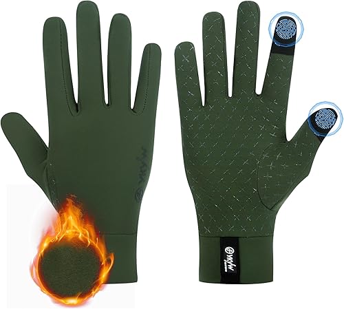 Miniatura 2 de YKYWBIKE Guantes de ciclismo de invierno para hombres y mujeres, guantes de bicicleta acolchados para pantalla táctil, resistentes al agua,