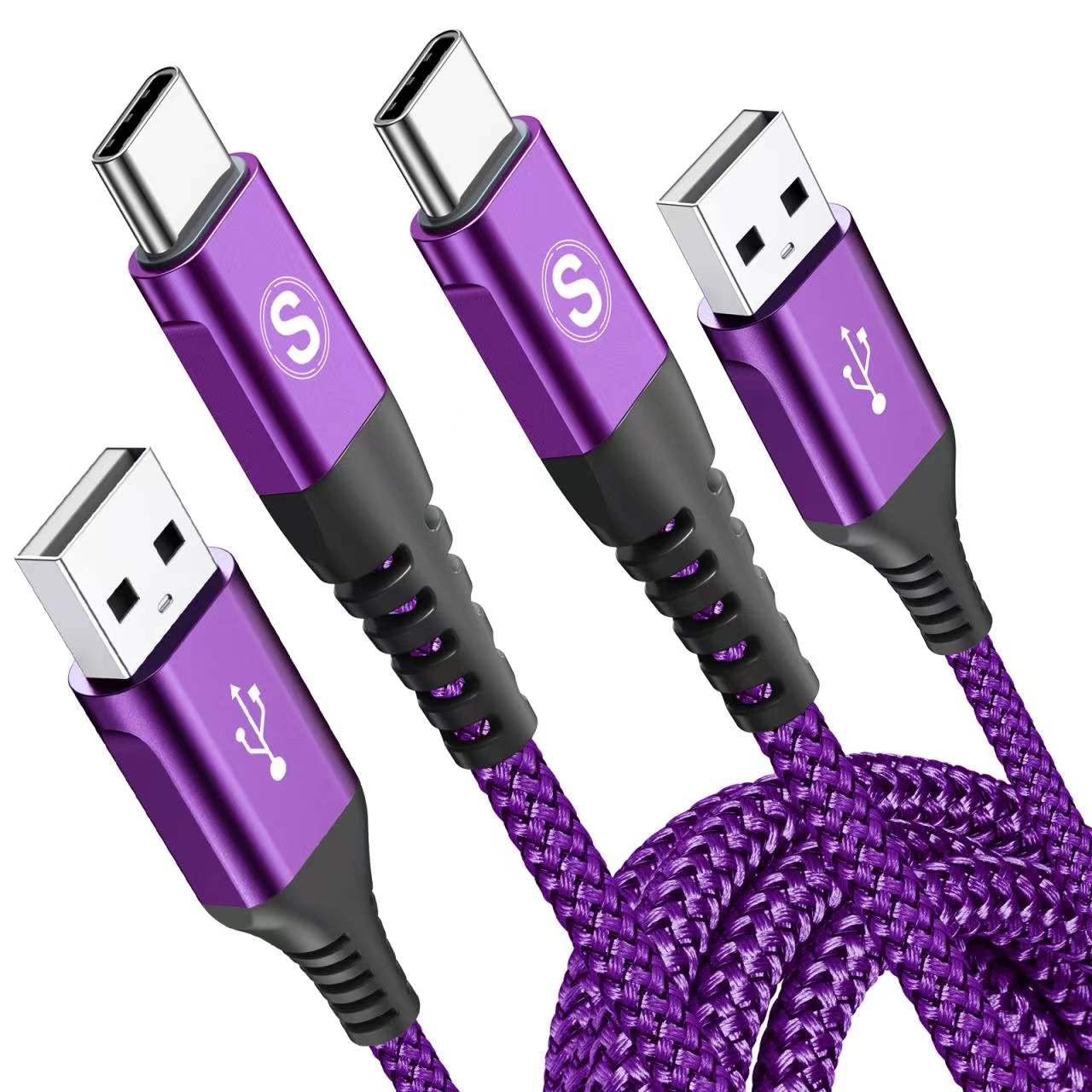 Cavo USB C [2 Pezzi 3m] Cavo USB Tipo C Ricarica Rapida 3.1A USB A a USB C Nylon per i Phone 17 16 15 Plus Pro Max,Samsung Galaxy S25/S24/S23/S22 a S8,Note20,M31,M30,A70,A54,A53,LG,Xiaomi,Huawei,Pixel