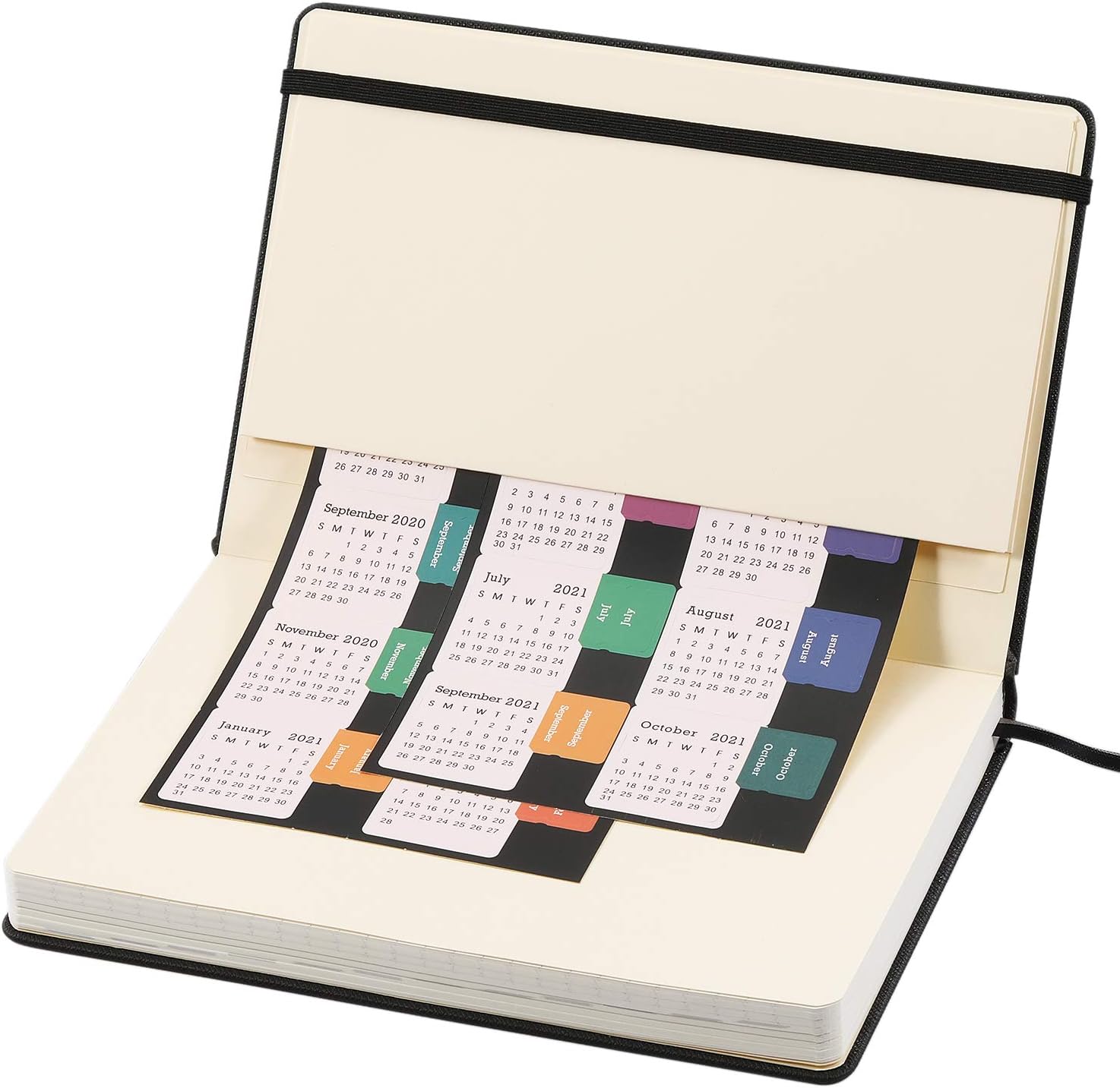 2021-2022 Planner - Academic Weekly Monthly Planner, 5.75" x 8.25", Saffiano Leather with Thick Paper, Back Pocket with 88 Notes Pages - Black : Office Products