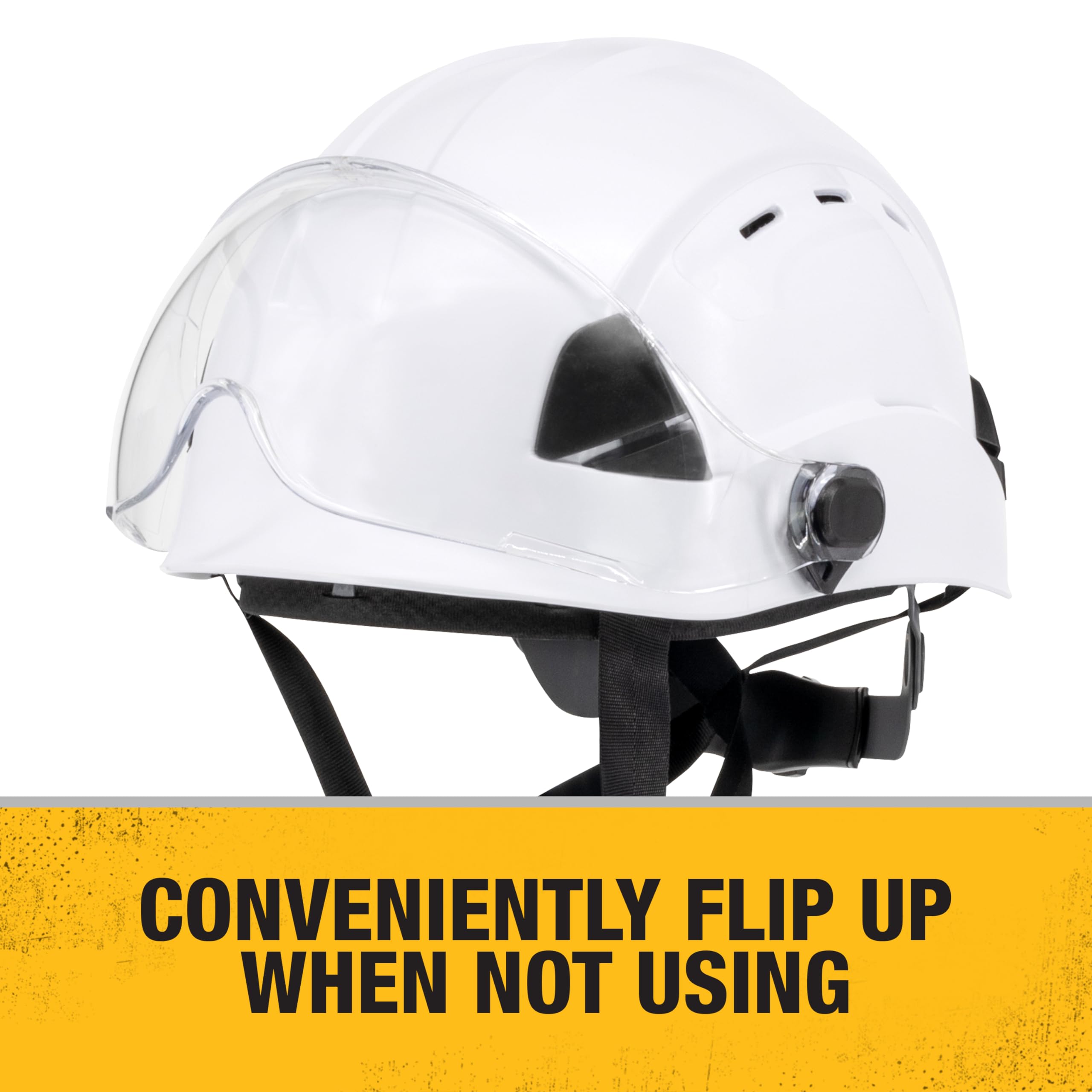 DEWALT DPG22-SH Visera con lente transparente antivaho de alta calidad diseñada para adaptarse a casco DPG22 tipo II