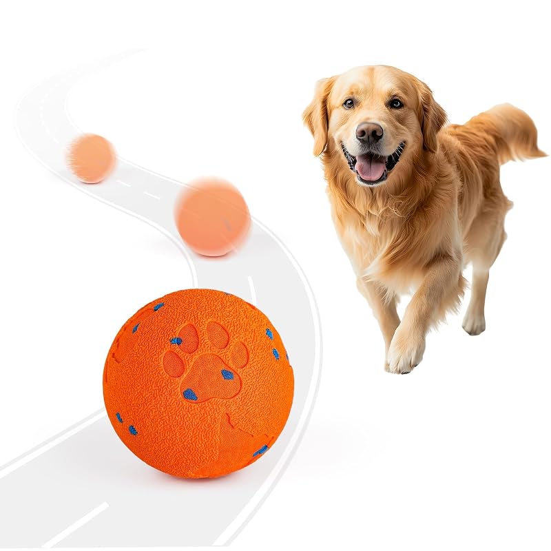 Bola interativa para cães médios e grandes ALL FOR PAWS com movimento automático, E-TPU e recarga USB, 1 unidade