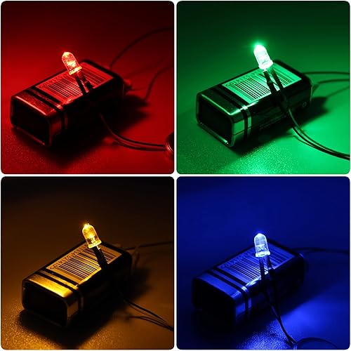 Miniatura 6 de DiCUNO 100 unidades (10 colores × 10 piezas) de 0.197 in precableados 12V diodos LED, 9.4 pulgadas9.4 in diodos emisores de luz ultra brillantes