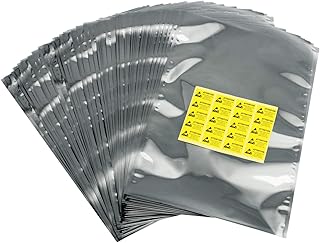 MWRF Source 100 PC Flat Open Top Anti~Static Bags and Labels for Electronic Devi - Compare price