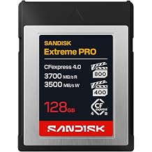 SANDISK 128GB Extreme PRO CFexpress 4.0 Type B, Up to 3700MB/s Read Speed - SDCFEB-128G-GN4NN
