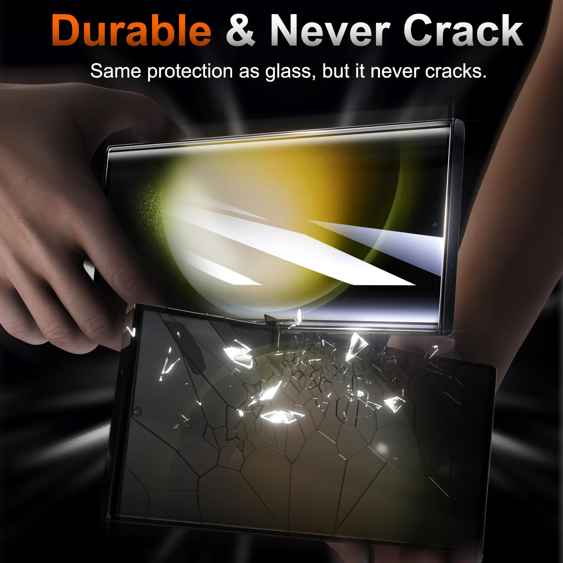 Fotbor [Protector de pantalla de cero burbujas para Samsung Galaxy S23 Ultra/S22 Ultra, paquete de 2 películas de curado UV curvadas 3D [alineación automática], ajuste perfecto, sedoso, suave,