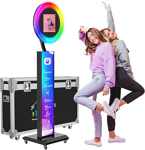 Miniatura 11 de Cabina de fotos compatible con cualquier iPad, cabina de fotos OHYEAHSPIN con caja de anillo de control de aplicación de software, sincronización