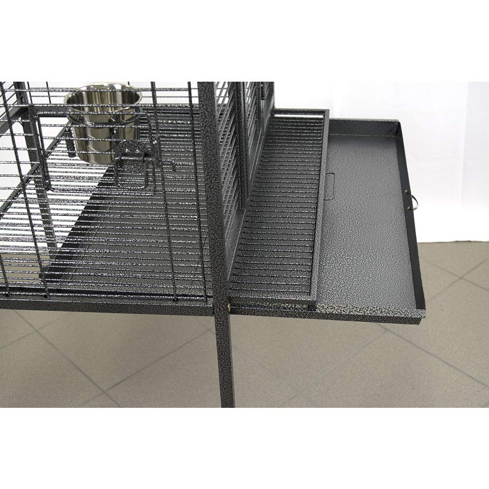 Voliera gabbia pappagalli con ruote dimensioni esterne: 77 x 61 x 172 cm