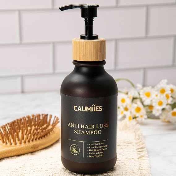 Caumies Herbal Anti-Hair Loss Shampoo for Thinning Hair | Refreshing Oil Control & Root Activation with Ginger & Polygonum Extract | Men & Women - 300ml