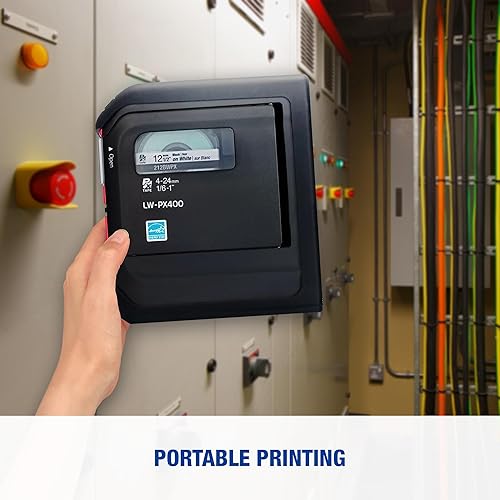 Miniatura 4 de LABELWORKS Epson LW-PX400 - Kit completo para etiquetar industrial, con accesorios, compatible con tubo retráctil y envoltura autolaminada,