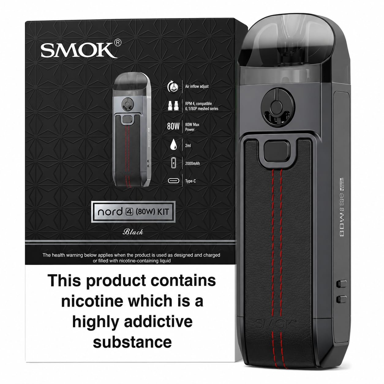smok nord 4 black leather Black Leather main image 1