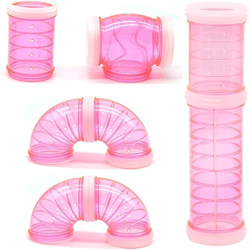 Juego de tubos de hámster tubo curvado transparente para mascotas túnel de conexión creativa juguete de ejercicio para ratón hámster ratas y otros