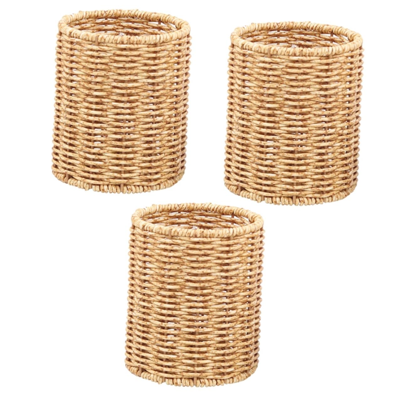 Pots à crayons ronds TEHAUX pour accessoires de bureau et télétravail épuré