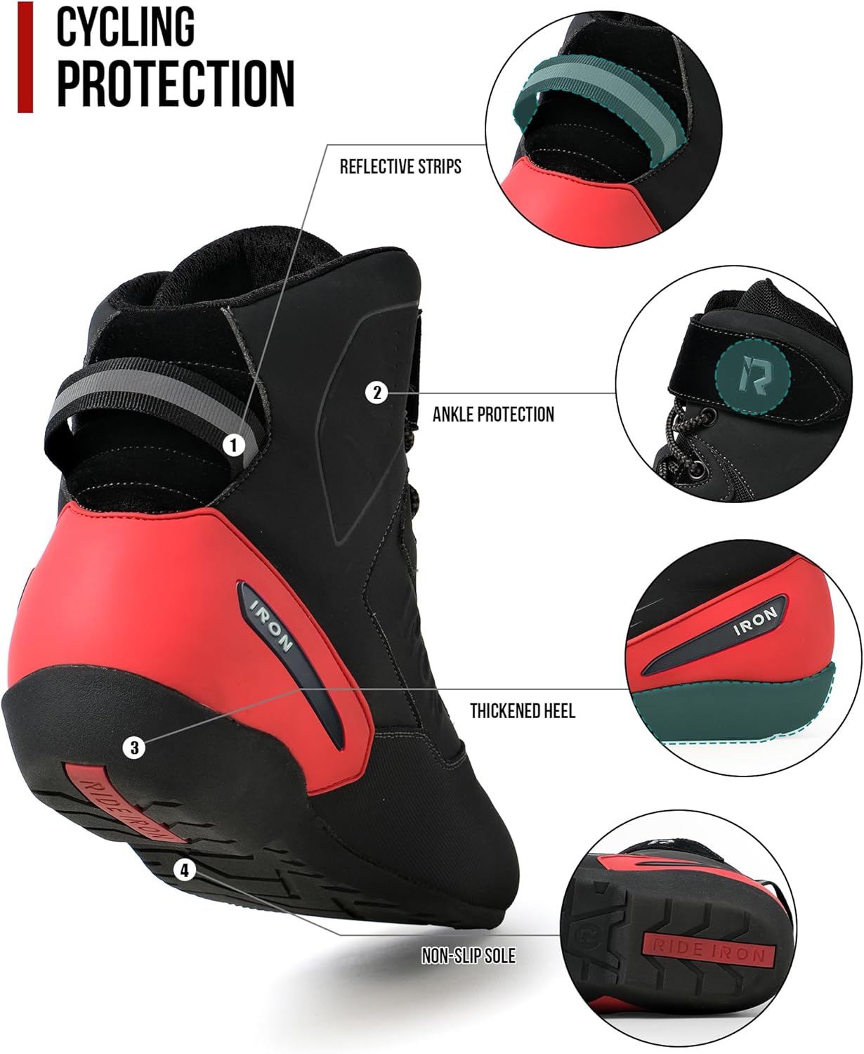 Motorcycle Riding Shoes for Men Road Street Motocross Protective Boots Powersport Casual Motorcycle Anti-Slip Shoes - Image 6