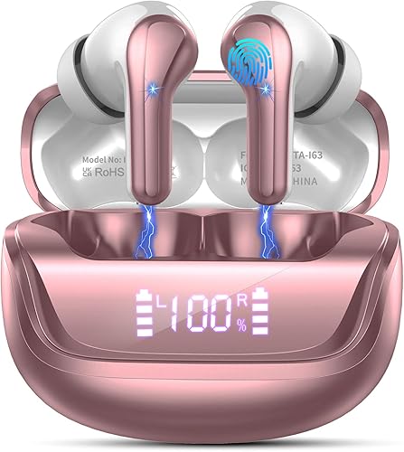 Miniatura 2 de Donerton Auriculares inalámbricos, Bluetooth 5.4 Auriculares estéreo de graves profundos, pantalla LED de reproducción de 45 horas