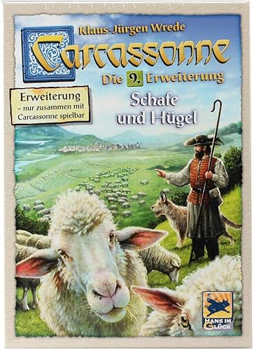 Asmodee  UNbox Now  Hans in Glück  Carcassonne - Sheep and Hills  9 expansión  Juego familiar  Juego de mesa  2-6 jugadores  de más de 7 años  Más