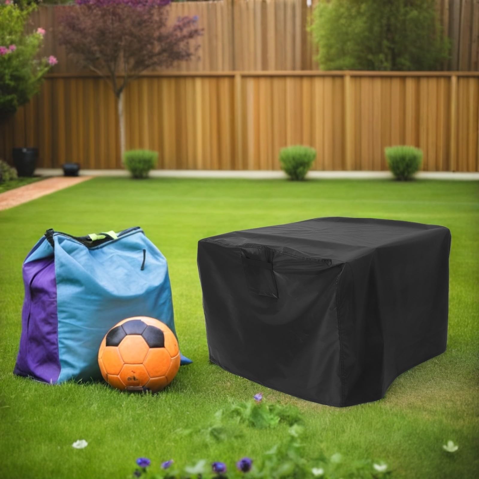 ORFOFE Housse Imperméable pour Mobilier de Jardin en Tissu Oxford 420d, Résistante la Déchirure, Carrée, Adaptée aux Braseros et Tables de Foyer D'extérieur Patio