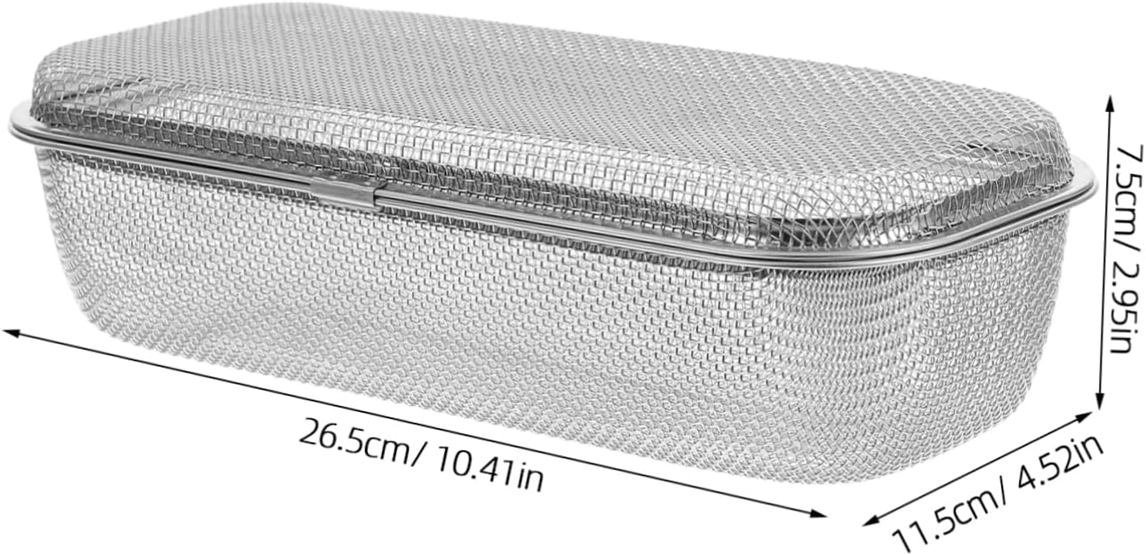 Stainless Steel Mesh Basket for Dishwasher Fine Mesh Utensil Organizer for Cutlery Forks and Chopsticks and -resistant Kitchen Storage