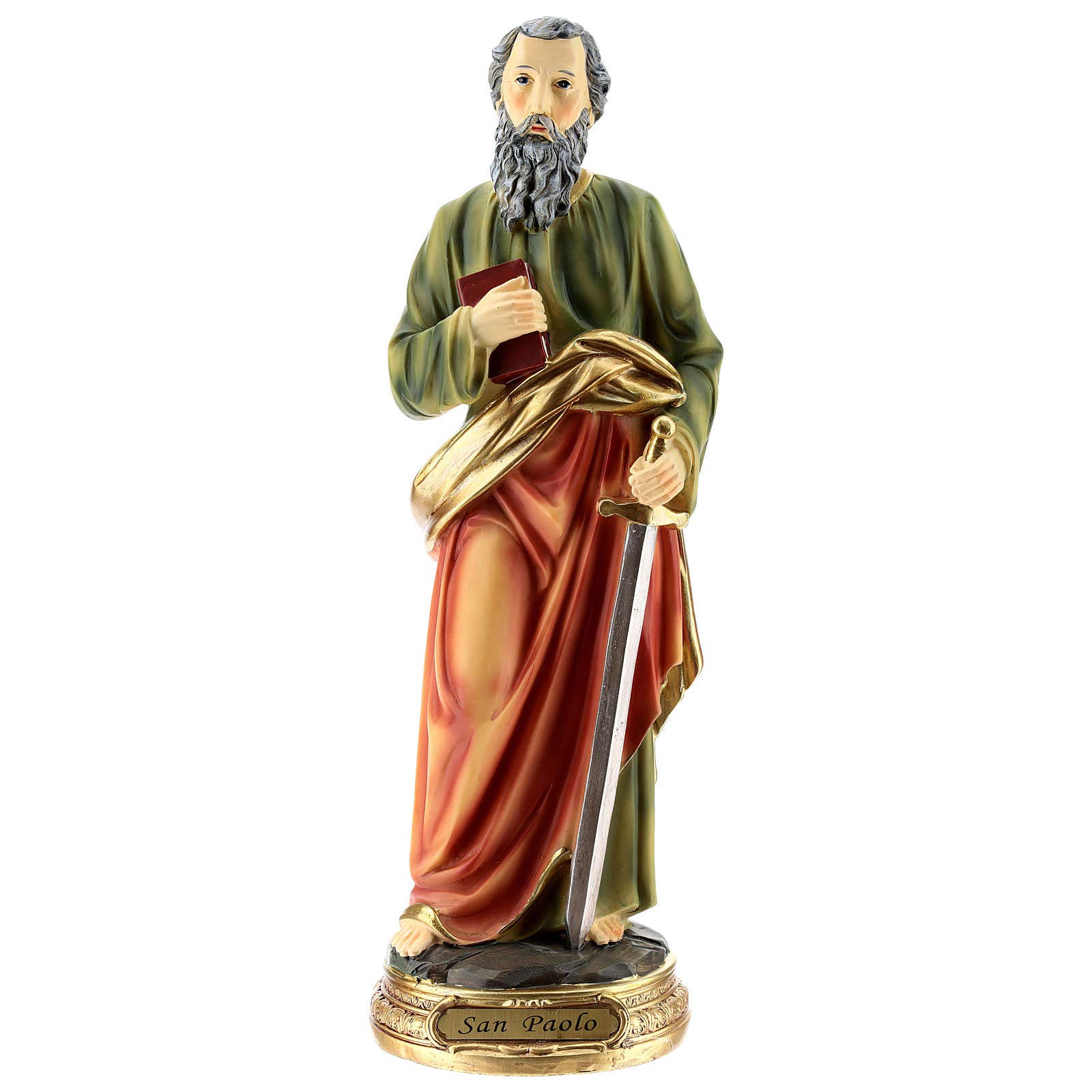 Holyart Imágenes de Resina y PVC: San Pablo Estatua Resina de 30 cm