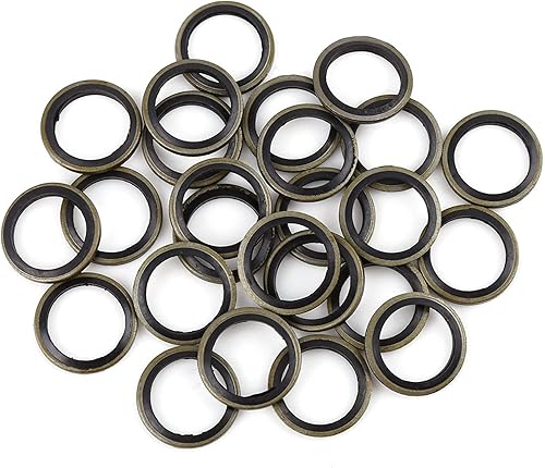Miniatura 4 de X AUTOHAUX 25pcs M16 Tono Bronce Motor de Coche Drenaje de Aceite Triturado Plano Juntas de Arandela