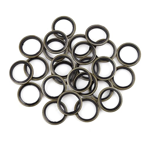 Miniatura 4 de X AUTOHAUX 25pcs M16 Tono Bronce Motor de Coche Drenaje de Aceite Triturado Plano Juntas de Arandela
