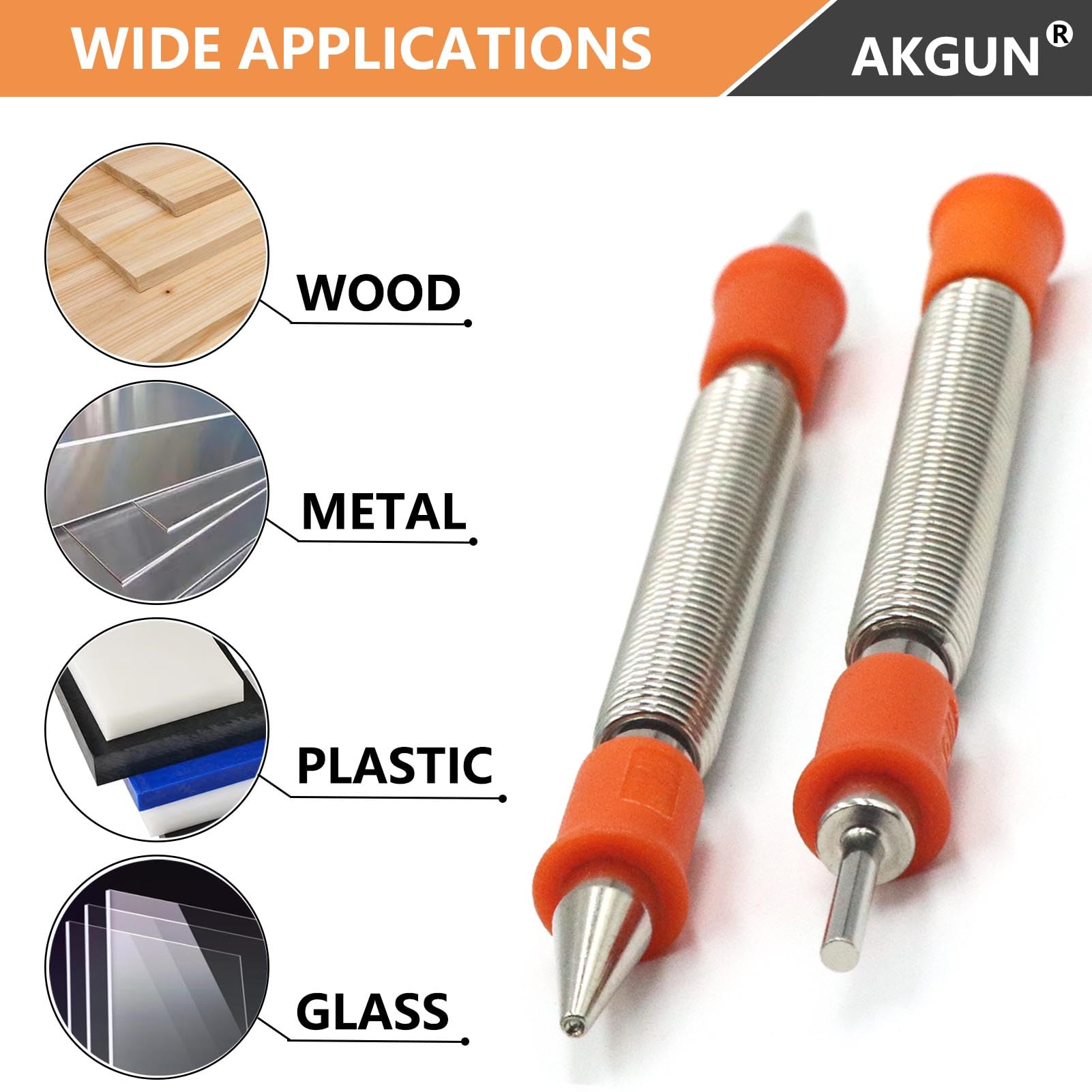 2-Piece Dual Head Nail Setter and Door Hinge Pin Remover Tool Set Combination 1 32 and 1 16 — view 3