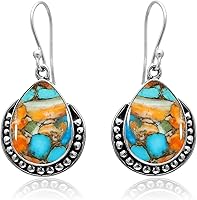 Vista 21 de Veracity Jewelry - Aretes de plata de ley con piedras preciosas para mujeres y niñas, regalo para su cumpleaños, aniversario, esposa, mamá, novia