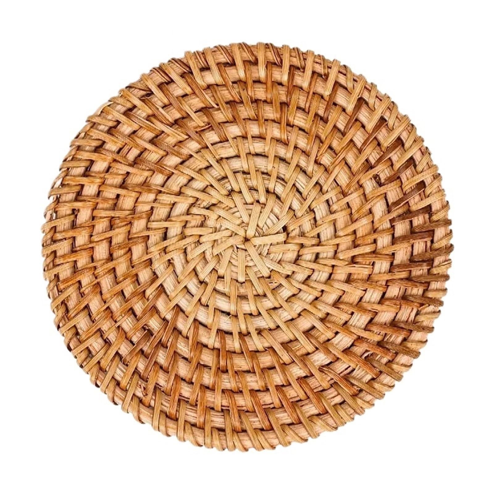 Coaster Rattan Table Mat Creative Placemat Heat Insulating Non-Slip Coaster for Dining Bowl Plate