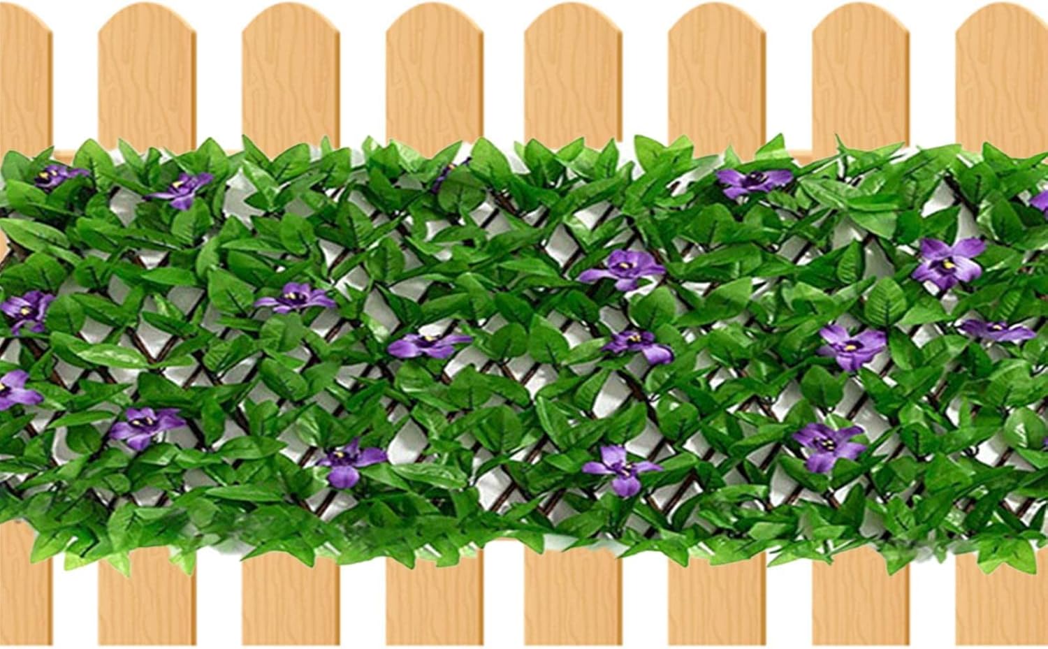 Artificial Garden Fence, Expandable Fence Privacy Screen for Balcony