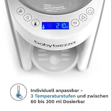 Baby Brezza Formula Pro Advanced - Automatic Bottle Maker - Mixes Milk Powder & Water Perfectly at the Touch of a Button - 3 Temperatures - For All Bottles & Powders - BPA Free - White