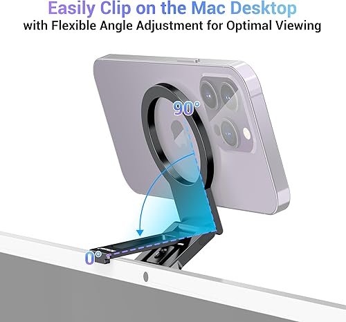 Miniatura 3 de PROfezzion Soporte de cámara de continuidad de metal para computadoras de escritorio y pantallas Mac, compatible con iMac 2017 y posterior, iMac Pro