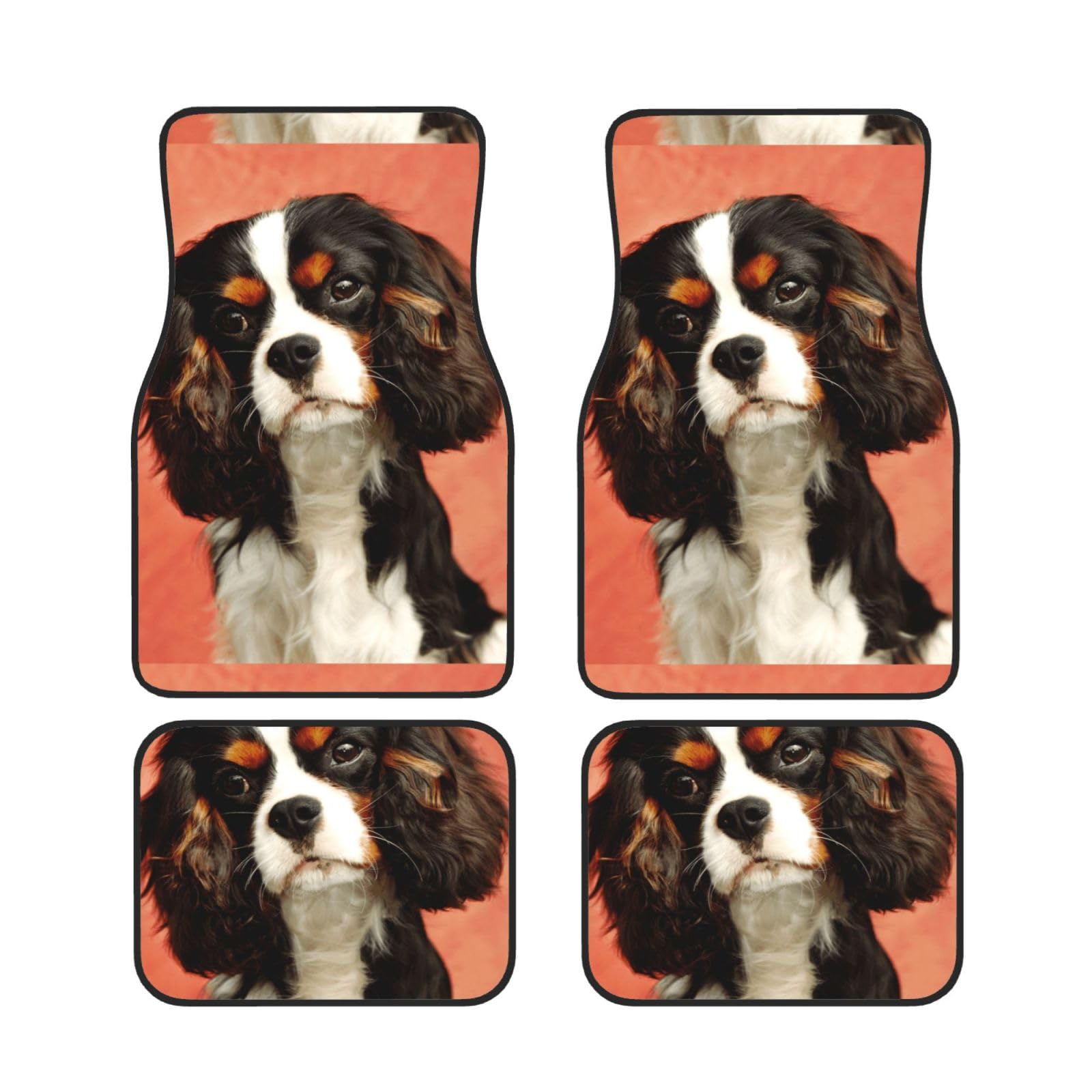 Shih Tzu Welpen mit Langen Ohren – Design, 4er-Set Auto-Fußmatten, Neopren-Fußmatten für Fahrzeuge, rutschfeste Auto-Fußmatten, Autozubehör