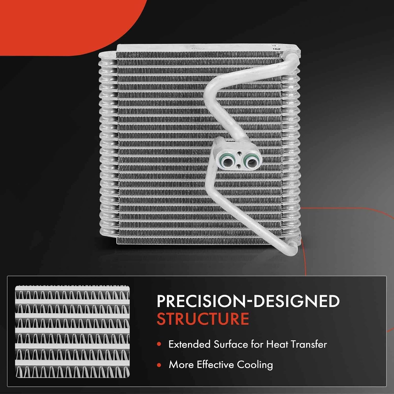 A-Premium Front AC Evaporator Core Compatible with Kia Rio/Rio5 2006-2011 1.6L, with Pressing Plate
